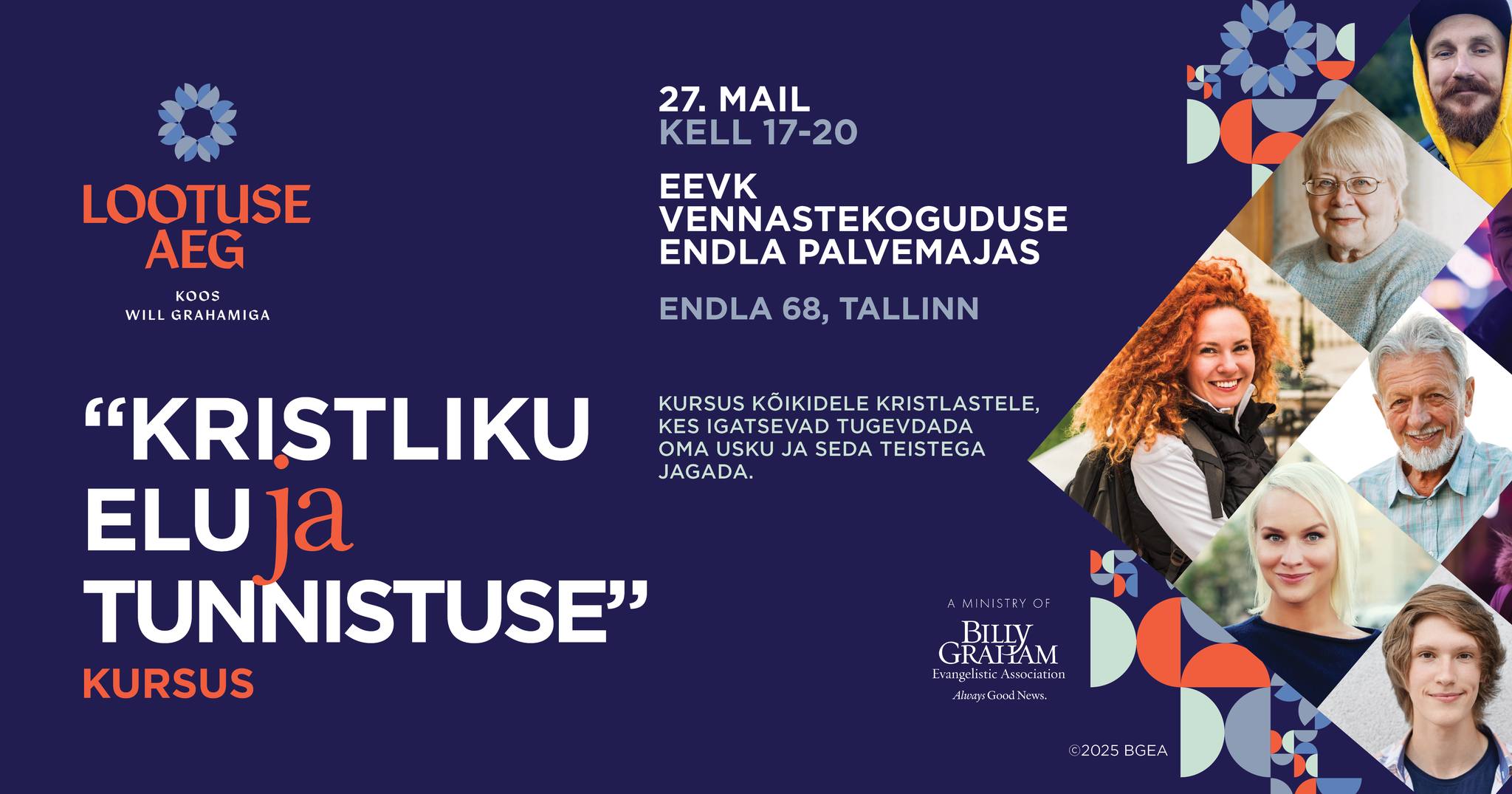 Tasuta kursus on mõeldud kõikidele kristlastele. Kursuse käigus õpid, et mida tähendab Kristlasena elamine, kuidas Jumal juhib ja varustab meid läbi oma Sõna ja